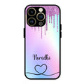 MultiColor Glitter Glass Case For iPhone 14 Pro