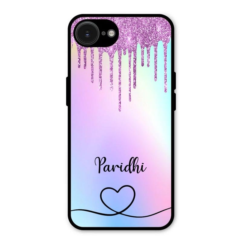 MultiColor Glitter Glass Case For iPhone 16e