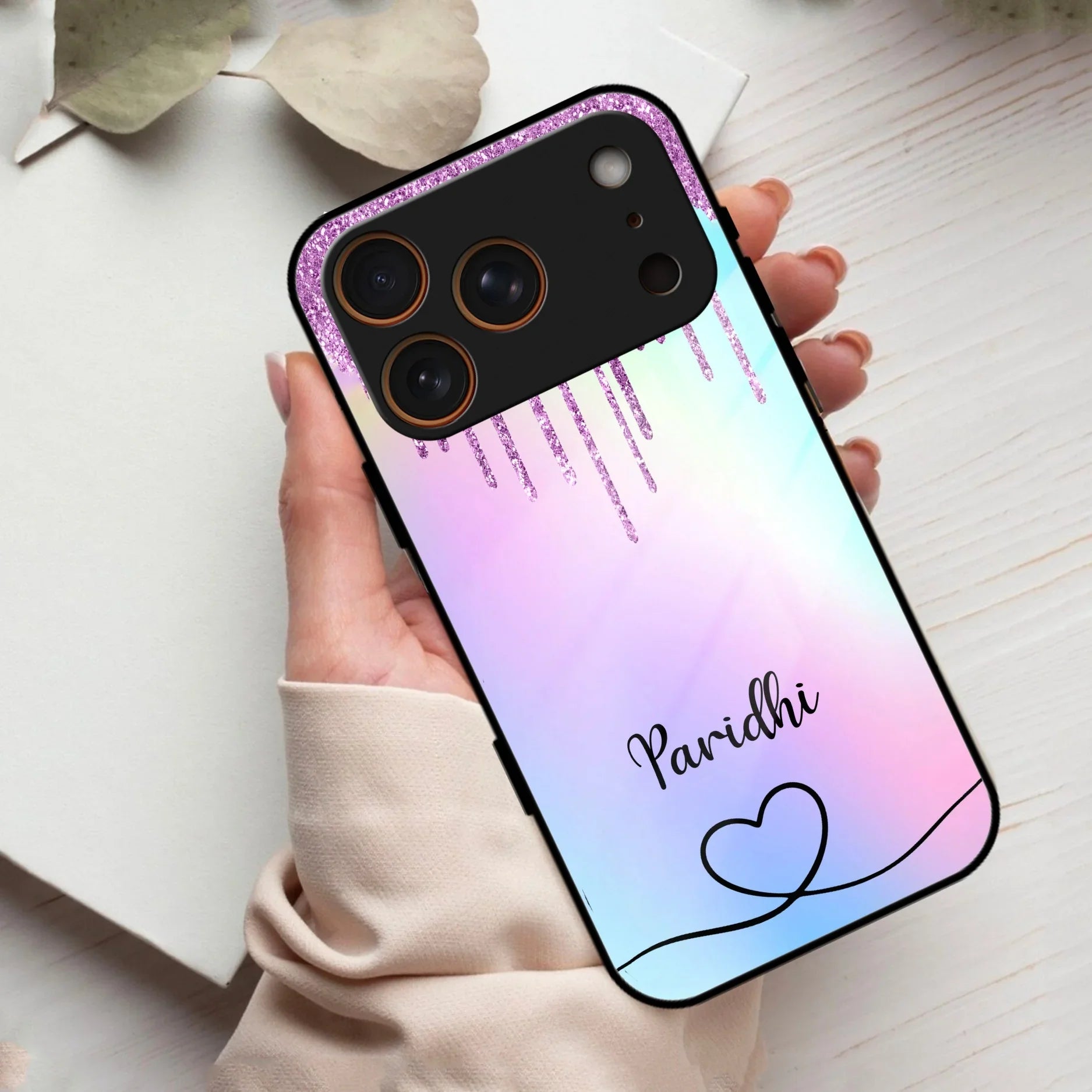 MultiColor Glitter Glass Case For iPhone - ShopOnCliQ