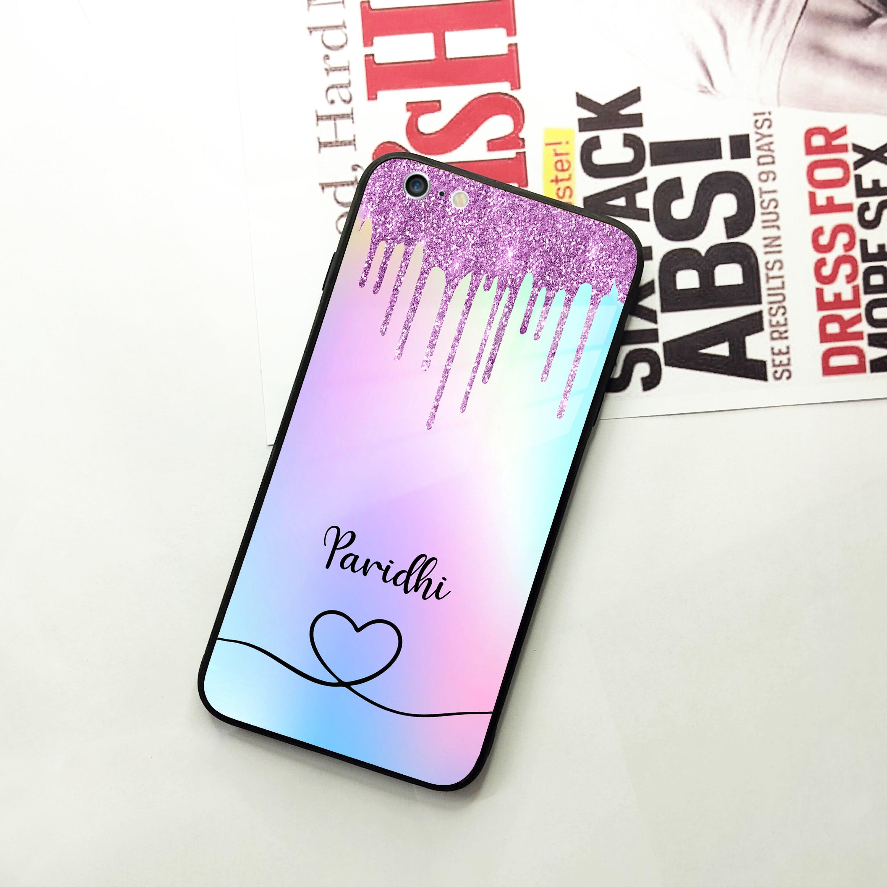 MultiColor Glitter Glass Case For iPhone - ShopOnCliQ