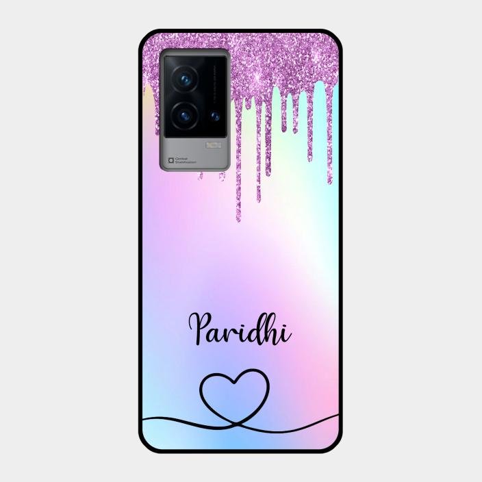 MultiColor Glitter Glass Case For Iqoo 9 5G