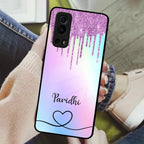MultiColor Glitter Glass Case For Vivo - ShopOnCliQ