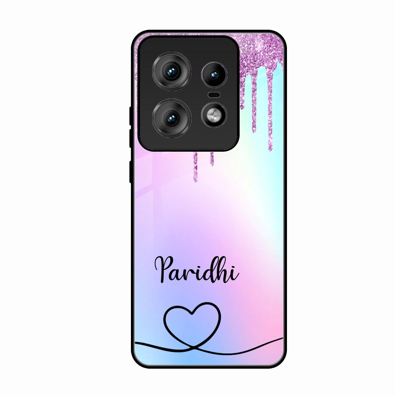 MultiColor Glitter Glass Case For Motorola Edge 50 Pro