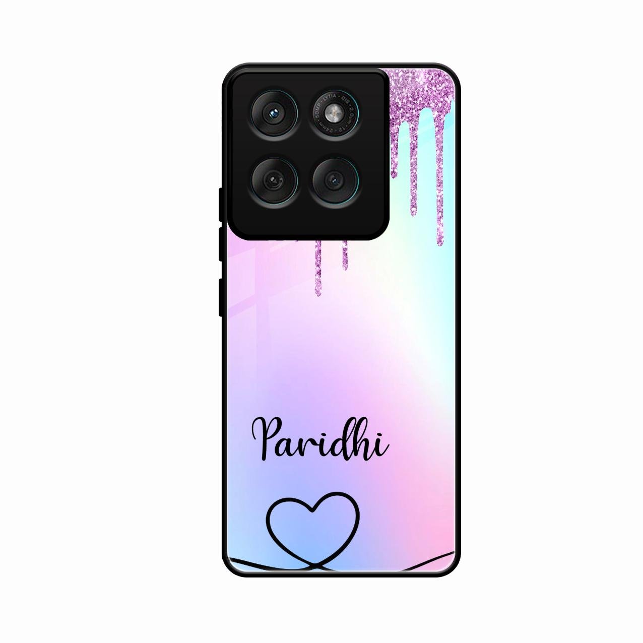 MultiColor Glitter Glass Case For Motorola G57 Power 5G