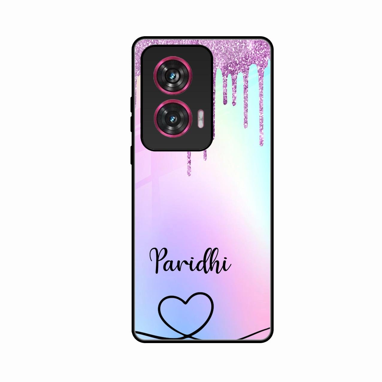 MultiColor Glitter Glass Case For Motorola G96 5G