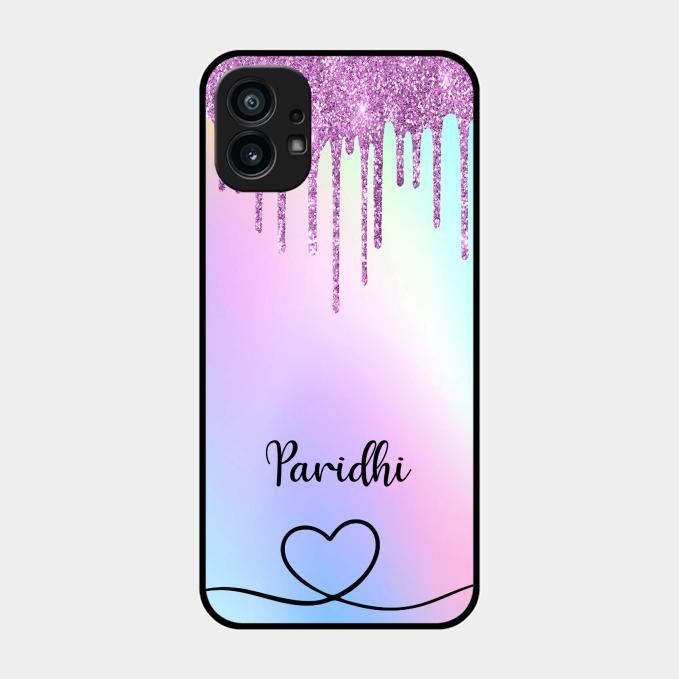 MultiColor Glitter Glass Case For Nothing Phone 1