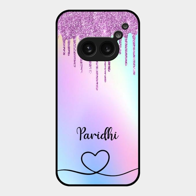 MultiColor Glitter Glass Case For Nothing Phone 2A 5G