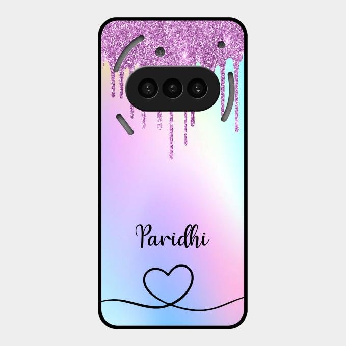 MultiColor Glitter Glass Case For Nothing Phone 3A 5G