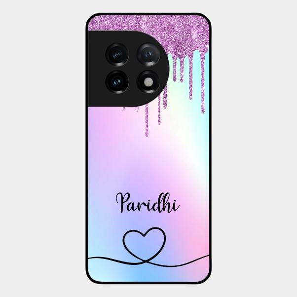 MultiColor Glitter Glass Case For Oneplus 11 5G