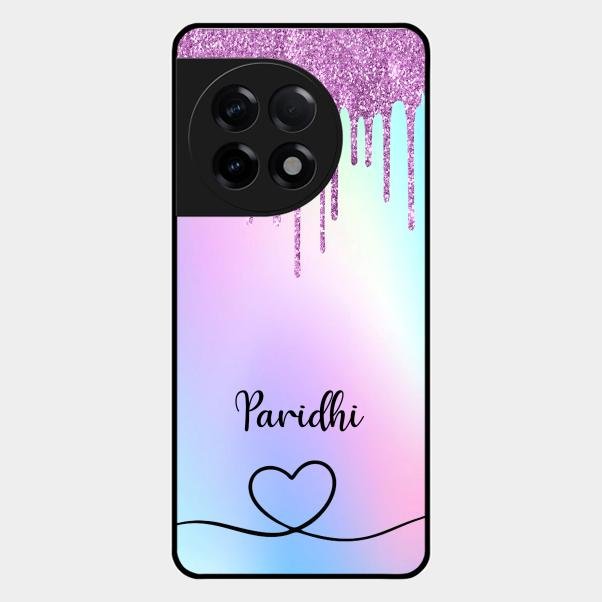 MultiColor Glitter Glass Case For Oneplus 11R 5G