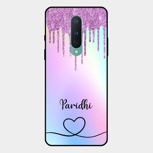 MultiColor Glitter Glass Case For Oneplus 8