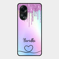 MultiColor Glitter Glass Case For Oppo A58