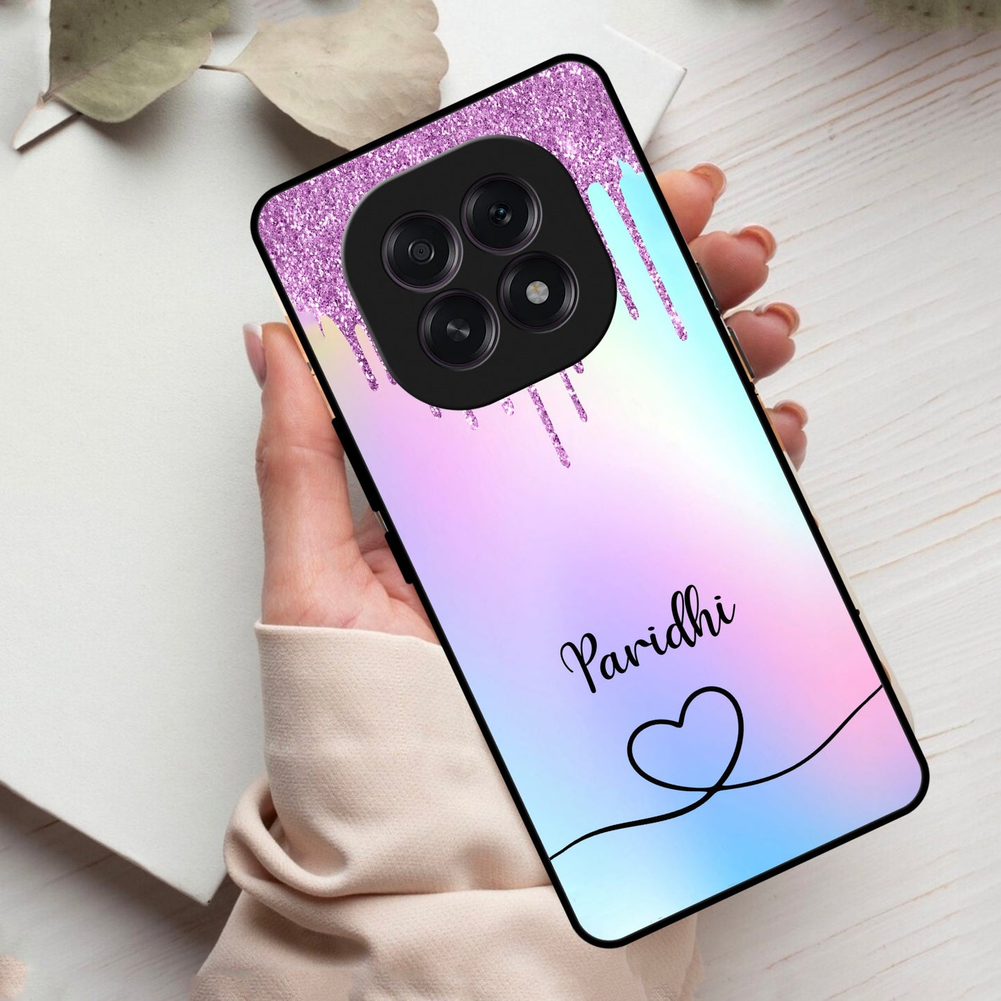 MultiColor Glitter Glass Case For Oppo