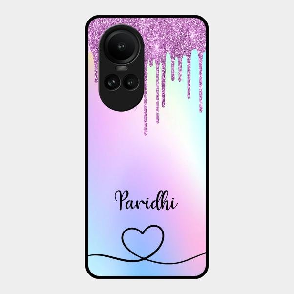 MultiColor Glitter Glass Case For Oppo Reno 10 Pro 5G