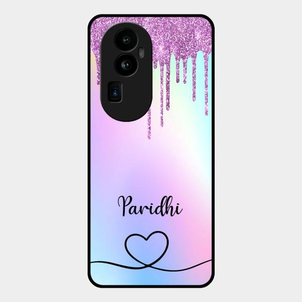 MultiColor Glitter Glass Case For Oppo Reno 10 Pro Plus 5G