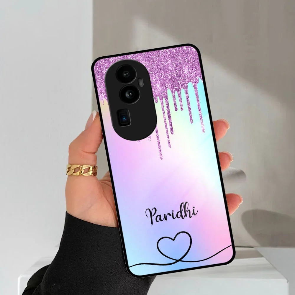 MultiColor Glitter Glass Case For Oppo - ShopOnCliQ
