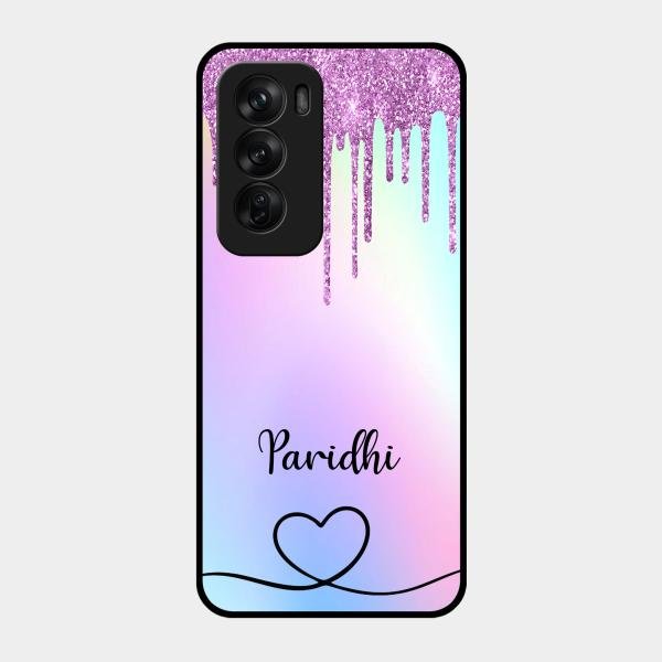 MultiColor Glitter Glass Case For Oppo Reno 12 Pro 5G