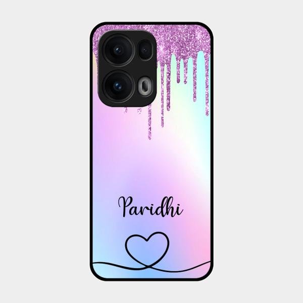 MultiColor Glitter Glass Case For Oppo Reno 13 Pro 5G