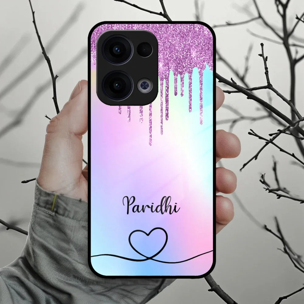 MultiColor Glitter Glass Case For Oppo - ShopOnCliQ