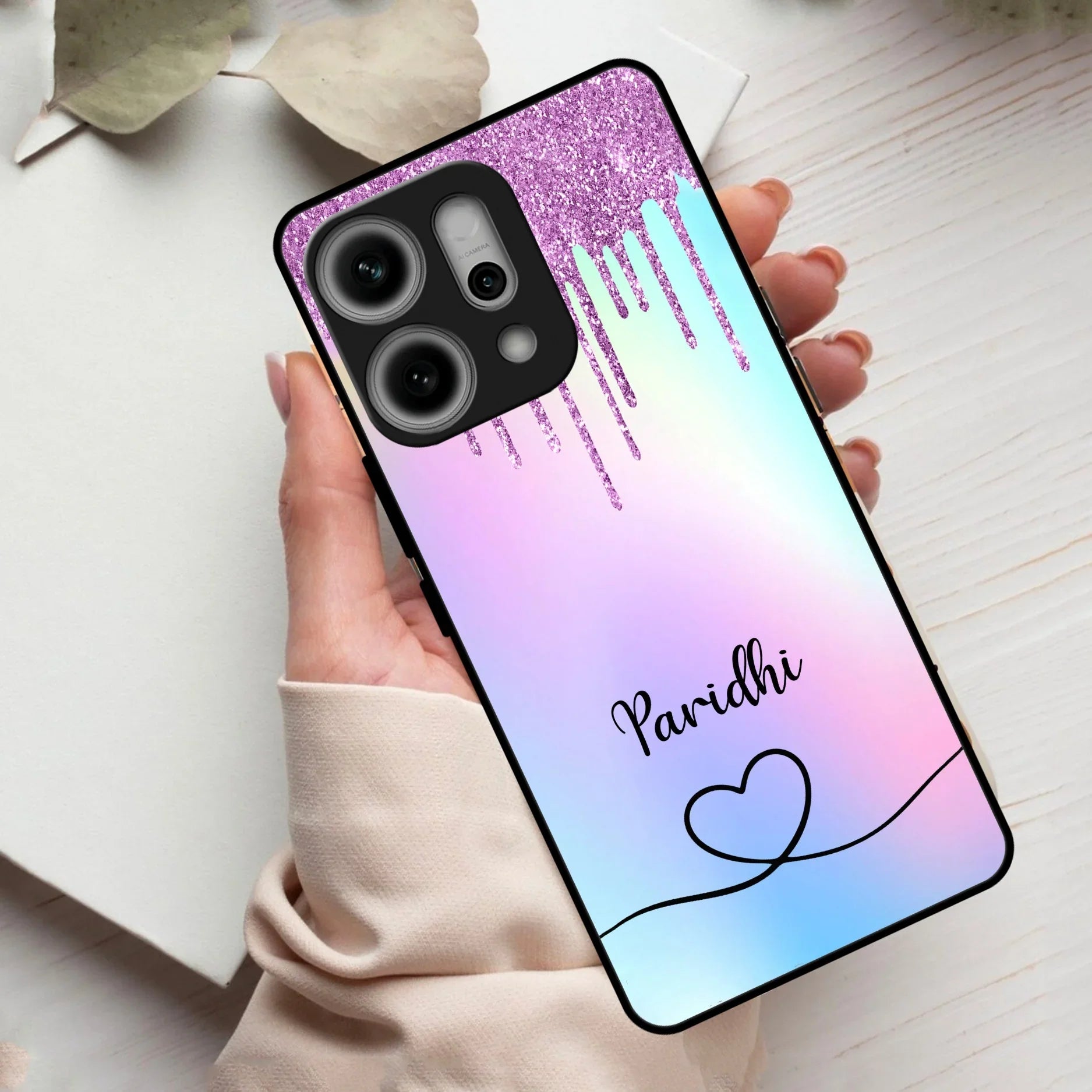 MultiColor Glitter Glass Case For Oppo - ShopOnCliQ