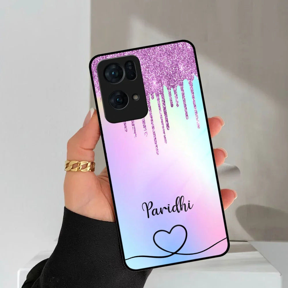 MultiColor Glitter Glass Case For Oppo - ShopOnCliQ