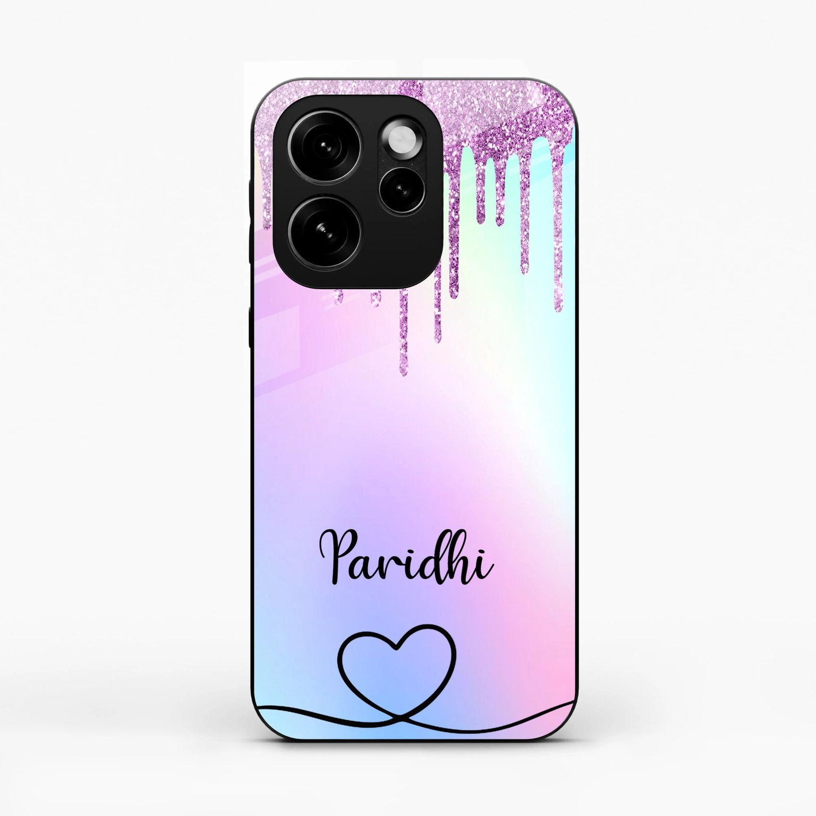 MultiColor Glitter Glass Case For Oppo Reno15 Pro Mini 5G