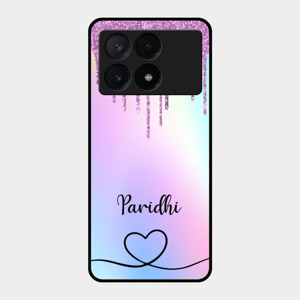 MultiColor Glitter Glass Case For Poco X6 Pro 5G