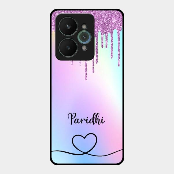 MultiColor Glitter Glass Case For Realme 15 5G
