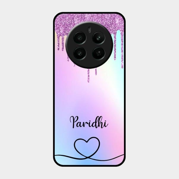 MultiColor Glitter Glass Case For Realme Narzo 70 Pro 5G