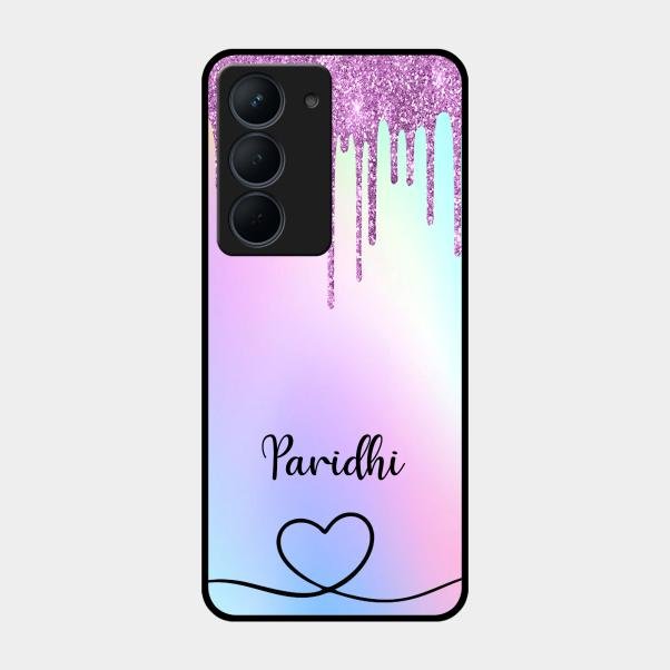MultiColor Glitter Glass Case For Realme Narzo 80X 5G