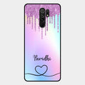 MultiColor Glitter Glass Case For Redmi 9 Prime