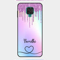 MultiColor Glitter Glass Case For Redmi Note 9 Pro
