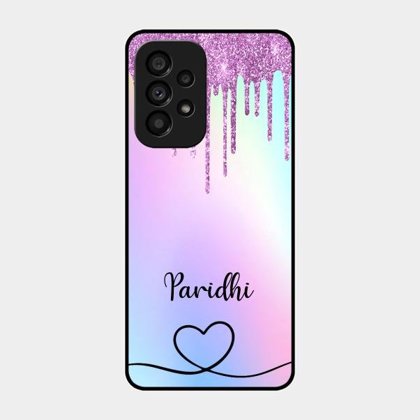 MultiColor Glitter Glass Case For Samsung Galaxy A53 5G