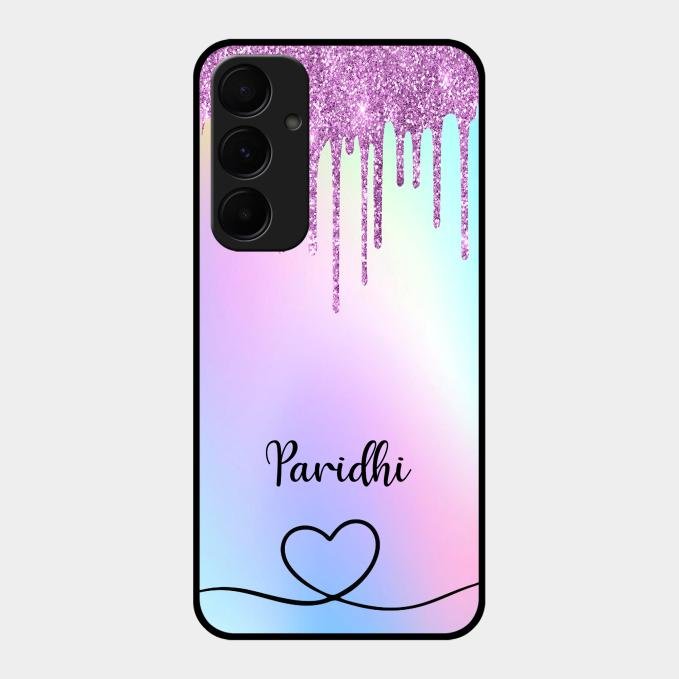 MultiColor Glitter Glass Case For Samsung Galaxy A55 5G