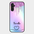 MultiColor Glitter Glass Case For Samsung Galaxy M34 5G