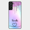 MultiColor Glitter Glass Case For Samsung Galaxy S21 Plus