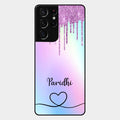 MultiColor Glitter Glass Case For Samsung Galaxy S21 Ultra