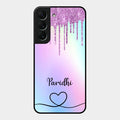 MultiColor Glitter Glass Case For Samsung Galaxy S22 5G