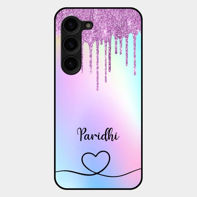 MultiColor Glitter Glass Case For Samsung Galaxy S23 Plus 5G