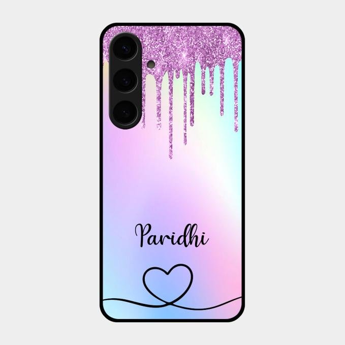 MultiColor Glitter Glass Case For Samsung Galaxy S24 Plus 5G