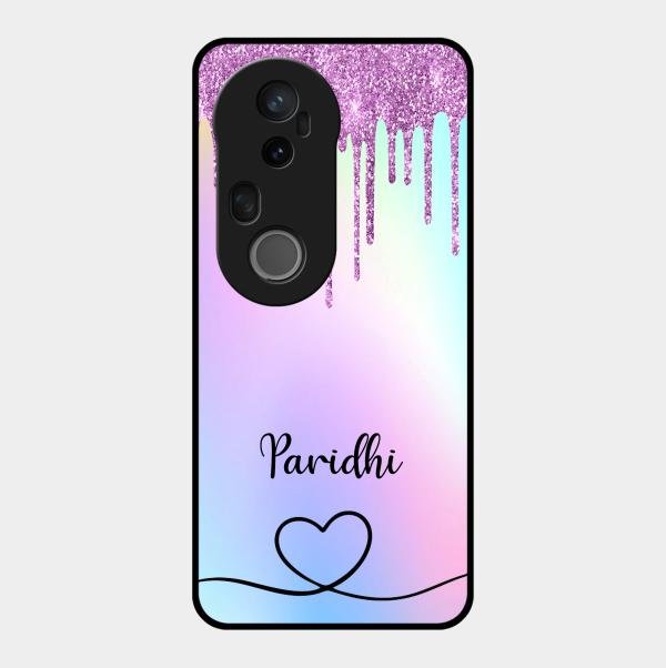 MultiColor Glitter Glass Case For Vivo T4 Ultra 5G