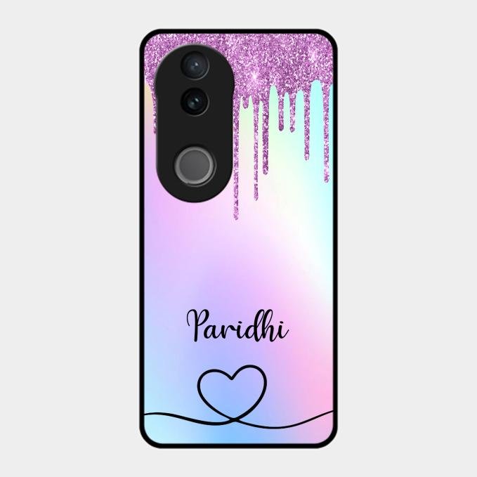 MultiColor Glitter Glass Case For Vivo T4R 5G