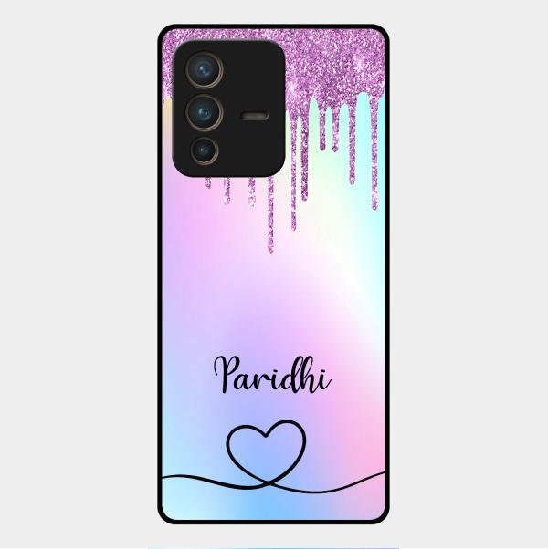 MultiColor Glitter Glass Case For Vivo V23 Pro 5G