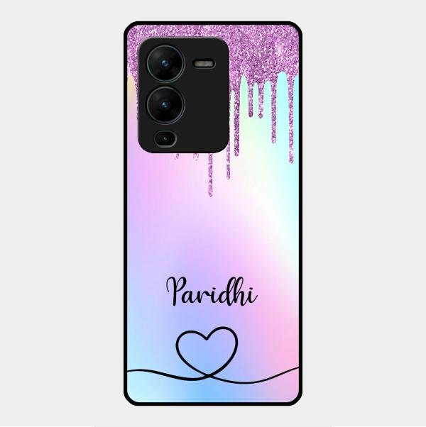 MultiColor Glitter Glass Case For Vivo V25 Pro 5G
