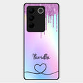 MultiColor Glitter Glass Case For Vivo V27 Pro 5G