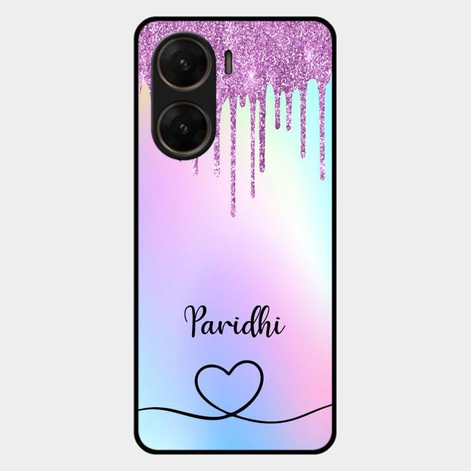 MultiColor Glitter Glass Case For Vivo V29E 5G