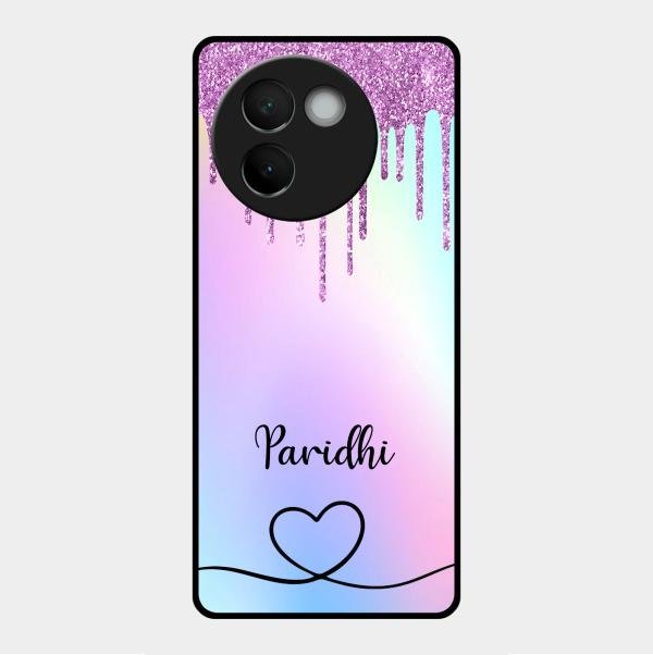 MultiColor Glitter Glass Case For Vivo V30E 5G