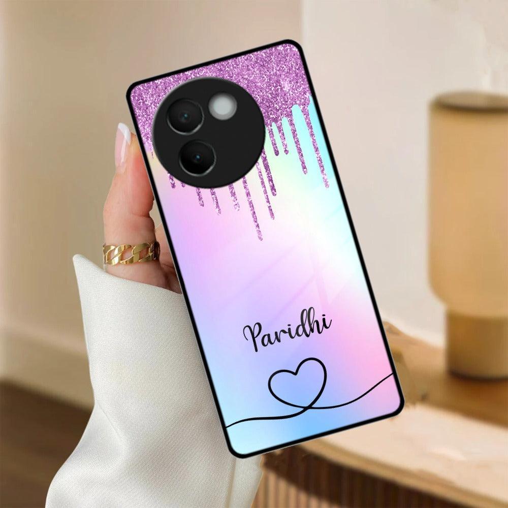 MultiColor Glitter Glass Case For Vivo - ShopOnCliQ