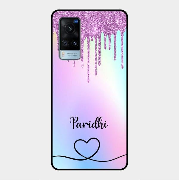 MultiColor Glitter Glass Case For Vivo X60 5G