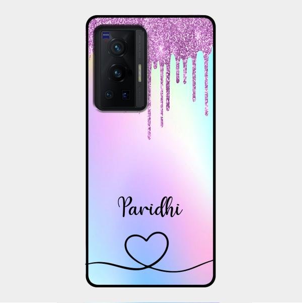 MultiColor Glitter Glass Case For Vivo X70 Pro 5G